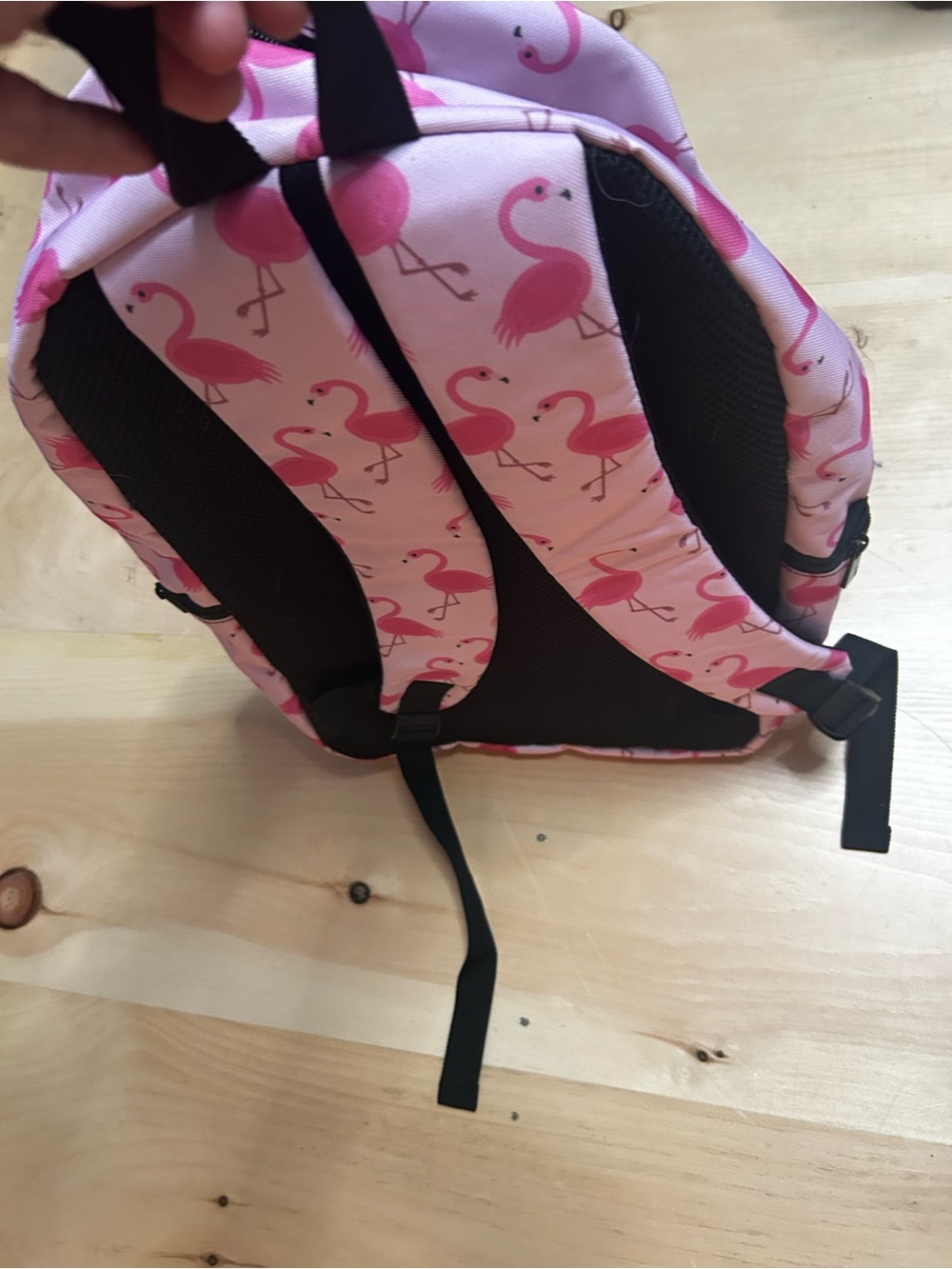 Pink Flamingo Print Backpack - Picture 4 of 4